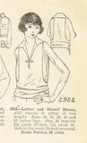Ladies Home Journal 2952: 1920s Uncut Misses Blouse Vintage Sewing Pattern