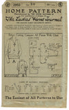 Ladies Home Journal 2952: 1920s Uncut Misses Blouse Vintage Sewing Pattern