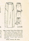 Ladies Home Journal 2958: 1920s Uncut Maternity Skirt 26 W Vintage Sewing Pattern