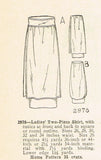 Ladies Home Journal 2978: 1920s Uncut Misses Skirt 28 W Vintage Sewing Pattern