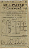 Ladies Home Journal 2978: 1920s Uncut Misses Skirt 30 W Vintage Sewing Pattern