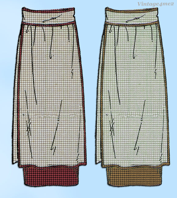 Ladies Home Journal 2978: 1920s Uncut Misses Skirt 30 W Vintage Sewing Pattern