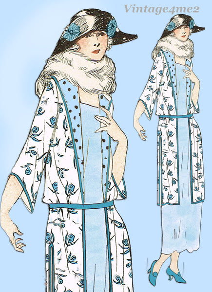 Ladies Home Journal 2985: 1920s Uncut Tea Dress Size 40 B Vintage Sewing Pattern