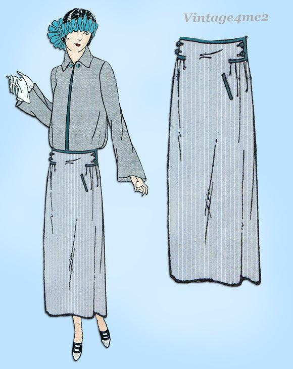 Ladies Home Journal 2988: 1920s Uncut Misses Skirt 28 W Vintage Sewing Pattern