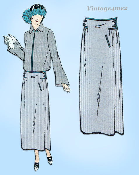 Ladies Home Journal 2988: 1920s Uncut Misses Skirt 28 W Vintage Sewing Pattern