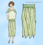 Ladies Home Journal 3012: 1920s Uncut Fancy Skirt Sz 25 W Vintage Sewing Pattern