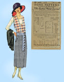 Ladies Home Journal 3028: 1920s Uncut Misses Skirt 28 W Vintage Sewing Pattern