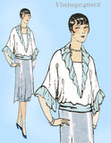 Ladies Home Journal 3089: 1920s Uncut Misses Blouse 38 B Vintage Sewing Pattern