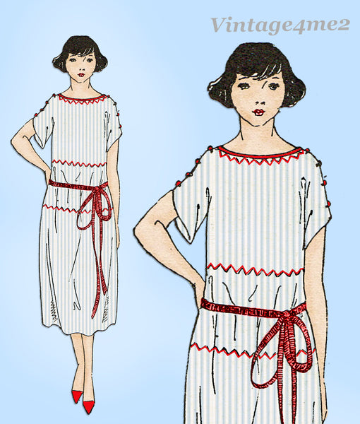 Ladies Home Journal 3111: 1920s Uncut Misses Dress Sz 32B Vintage Sewing Pattern