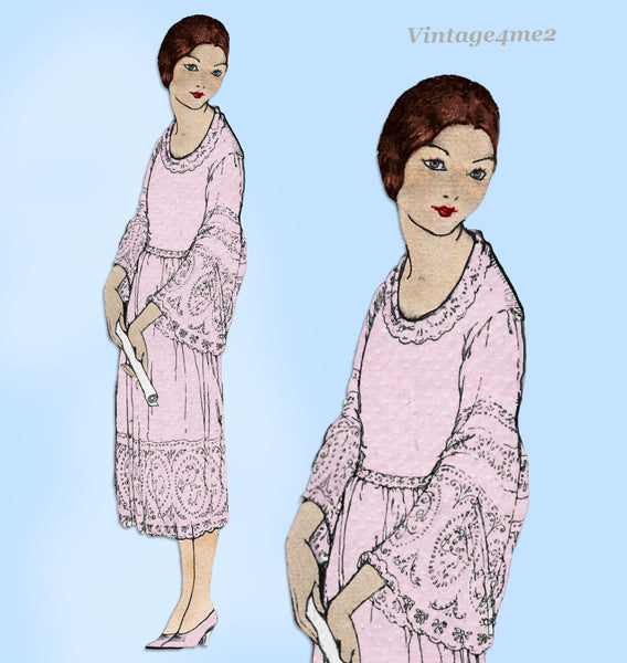 Ladies Home Journal 3113: 1920s Uncut Misses Party Dress 34 B VTG Sewing Pattern