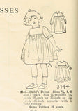 Ladies Home Journal 3144: 1920s Baby Girls Dress Sz 6 mos Vintage Sewing Pattern