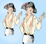 Ladies Home Journal 3189: 1920s Uncut Misses Blouse 38B Vintage Sewing Pattern