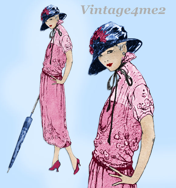 Ladies Home Journal 3197: 1920s Uncut Misses Dress 40 B Vintage Sewing Pattern
