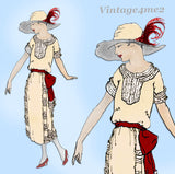 1920s VTG Ladies Home Journal 3201 Uncut Misses Long Waisted Dress Sz 38 Bust