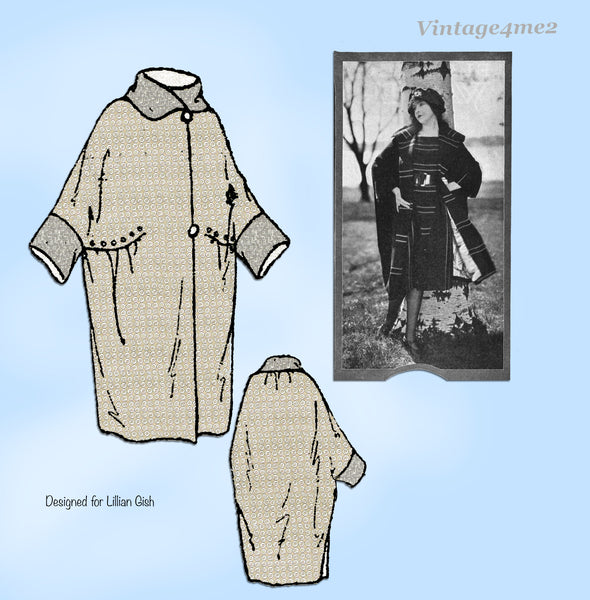 Ladies Home Journal 3215: 1920s Uncut Misses Coat Sz 34 B Vintage Sewing Pattern