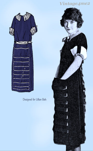 Ladies Home Journal 3219: 1920s Uncut Misses Dress Sz 38B Vintage Sewing Pattern