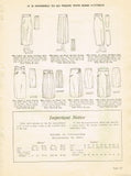 Ladies Home Journal 3229: 1920s Uncut Misses Skirt 26 W Vintage Sewing Pattern