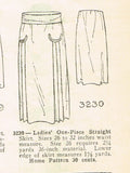 Ladies Home Journal 3230: 1920s Uncut Misses Skirt Sz 26W Vintage Sewing Pattern