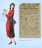 Ladies Home Journal 3232: 1920s Uncut Plus Size Dress 40B Vintage Sewing Pattern