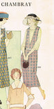 Ladies Home Journal 3247: 1920s Uncut Guimpe Dress Sz 44B Vintage Sewing Pattern