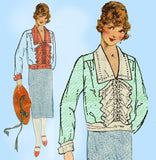 Ladies Home Journal 3256: 1920s Uncut Misses Blouse 36 B Vintage Sewing Pattern