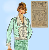Ladies Home Journal 3256: 1920s Uncut Misses Blouse 36 B Vintage Sewing Pattern
