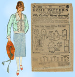 Ladies Home Journal 3256: 1920s Uncut Misses Blouse 36 B Vintage Sewing Pattern