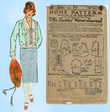 Ladies Home Journal 3256: 1920s Uncut Misses Blouse 36 B Vintage Sewing Pattern