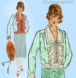 Ladies Home Journal 3256: 1920s Uncut Misses Blouse 36 B Vintage Sewing Pattern