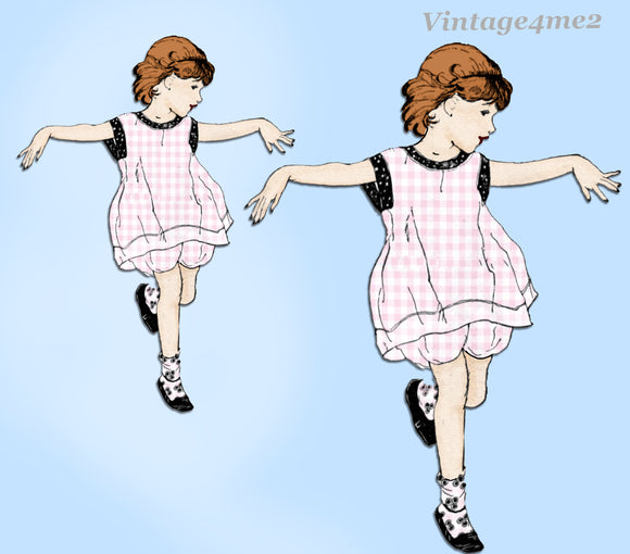 Ladies Home Journal 3260: 1920s Baby Girls Romper Dress Sz 1 VTG Sewing Pattern