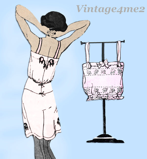Ladies Home Journal 3272: 1920s Uncut Misses Camisole Bra Sz 42 B Sewing Pattern