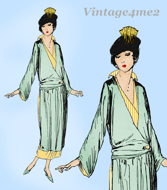 Ladies Home Journal 3292: 1920s Uncut Plus Size Dress 40B Vintage Sewing Pattern