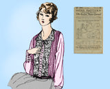 Ladies Home Journal 3295: 1920s Uncut Misses Blouse 36 B Vintage Sewing Pattern