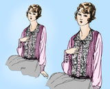 Ladies Home Journal 3295: 1920s Uncut Misses Blouse 36 B Vintage Sewing Pattern