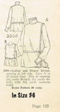 Ladies Home Journal 3305: 1920s Uncut Misses Blouse Vintage Sewing Pattern 1924 Catalog