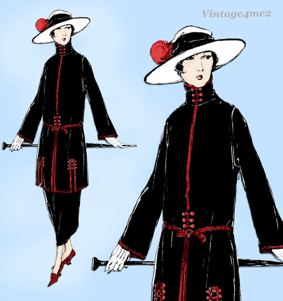 Ladies Home Journal 3308: 1920s Uncut Misses Coat Sz 35 B Vintage Sewing Pattern