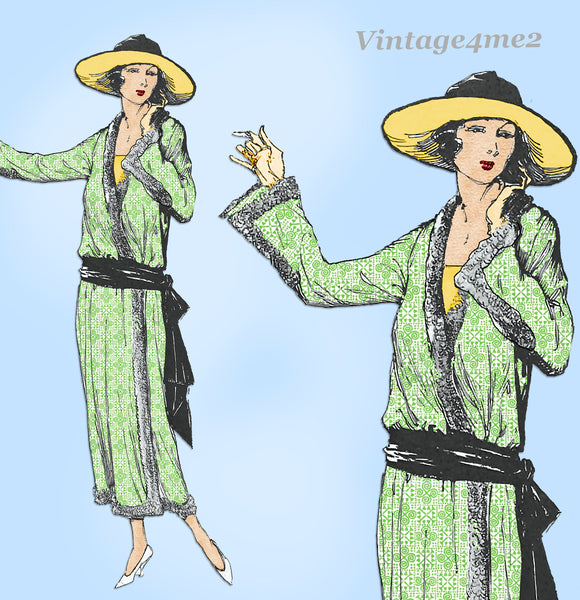 Ladies Home Journal 3316: 1920s Uncut Plus Size Dress 42B Vintage Sewing Pattern