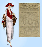 Ladies Home Journal 3318: 1920s Uncut Surplice Dress 34 B Vintage Sewing Pattern