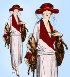 Ladies Home Journal 3318: 1920s Uncut Plus Size Dress 44B Vintage Sewing Pattern