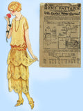 Ladies Home Journal 3321: 1920s Uncut Evening Dress 34 B Vintage Sewing Pattern