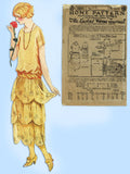 Ladies Home Journal 3321: 1920s Uncut Evening Dress 34 B Vintage Sewing Pattern
