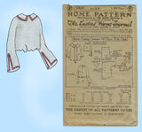 Ladies Home Journal 3322: 1920s Uncut Misses Blouse 34 B Vintage Sewing Pattern