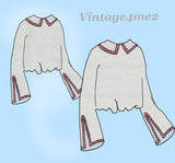 Ladies Home Journal 3322: 1920s Uncut Misses Blouse 34 B Vintage Sewing Pattern