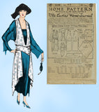 Ladies Home Journal 3338: 1920s Uncut Draped Dress Sz 42B Vintage Sewing Pattern