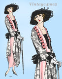 Ladies Home Journal 3347: 1920s Uncut Draped Dress Sz 40B Vintage Sewing Pattern