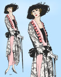 Ladies Home Journal 3347: 1920s Uncut Draped Dress Sz 40B Vintage Sewing Pattern