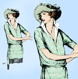 Ladies Home Journal 3367: 1920s Uncut Easy Blouse Sz 36 B Vintage Sewing Pattern
