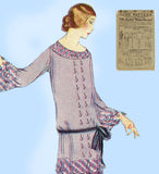 Ladies Home Journal 3387: 1920s Uncut Misses Dress Sz 36B Vintage Sewing Pattern