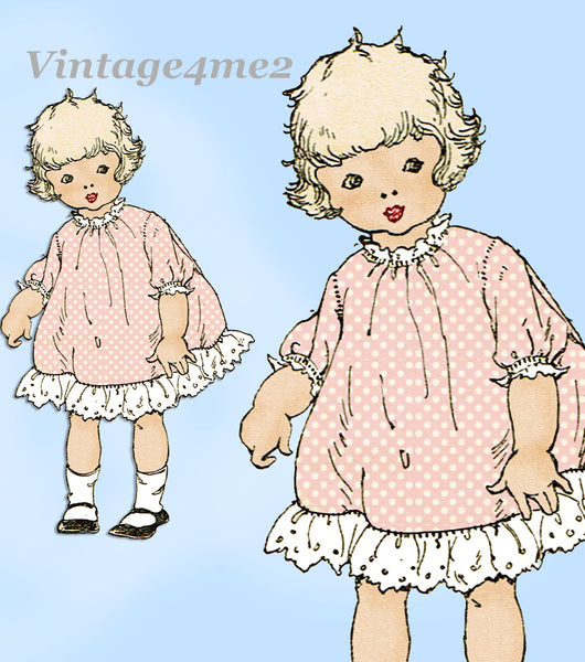 Ladies Home Journal 3393: 1920s Baby Girls Dress Size 2 Vintage Sewing Pattern