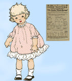 Ladies Home Journal 3393: 1920s Baby Girls Dress Size 2 Vintage Sewing Pattern